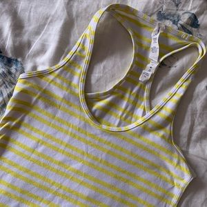 Yellow Striped Halter Lululemon Top